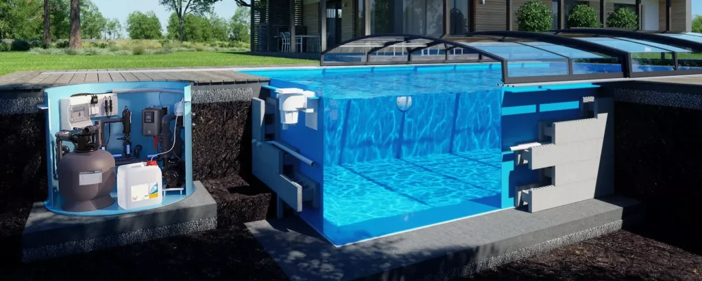 Montažni bazeni s premišljeno zasnovo nudijo udobno uporabo 4 Vzdrževanje vode v bazenih